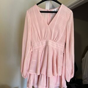Hello Molly Blush Pink V-Neck Blouse